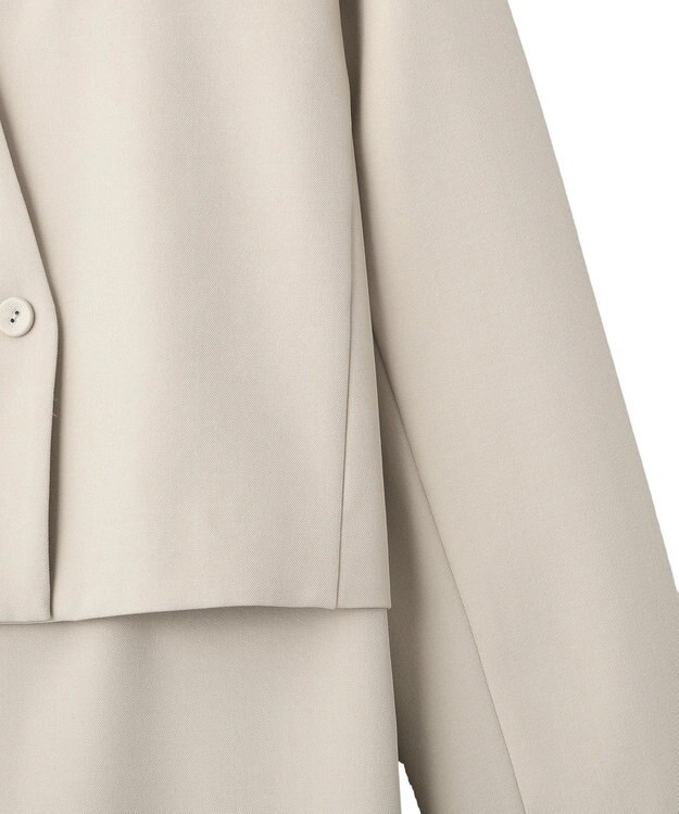 YECCA VECCA 【2点SET】ショートジャケットセットキャミワンピース Light Beige