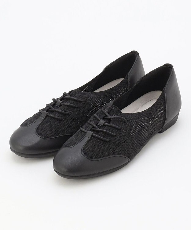 steppi シースルーダービー シューズ ブラック