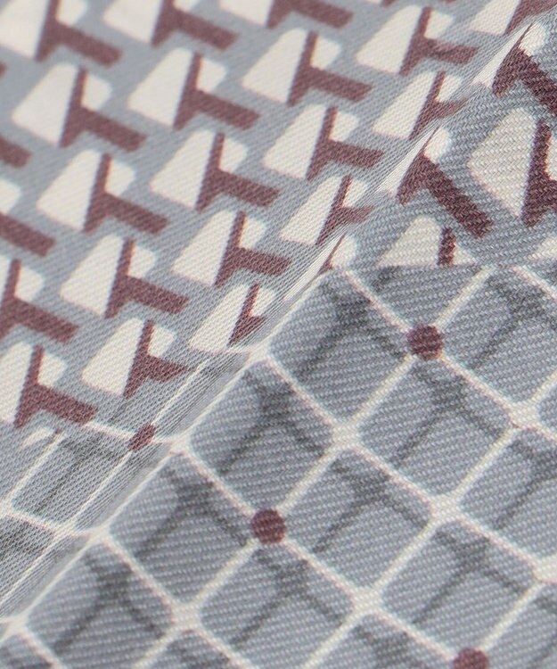 J.PRESS LADIES geometric スクエア スカーフ ブラウン系5