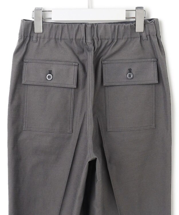 23区 【SLOW/洗える】バックサテンストレッチ ベイカーパンツ グレー系