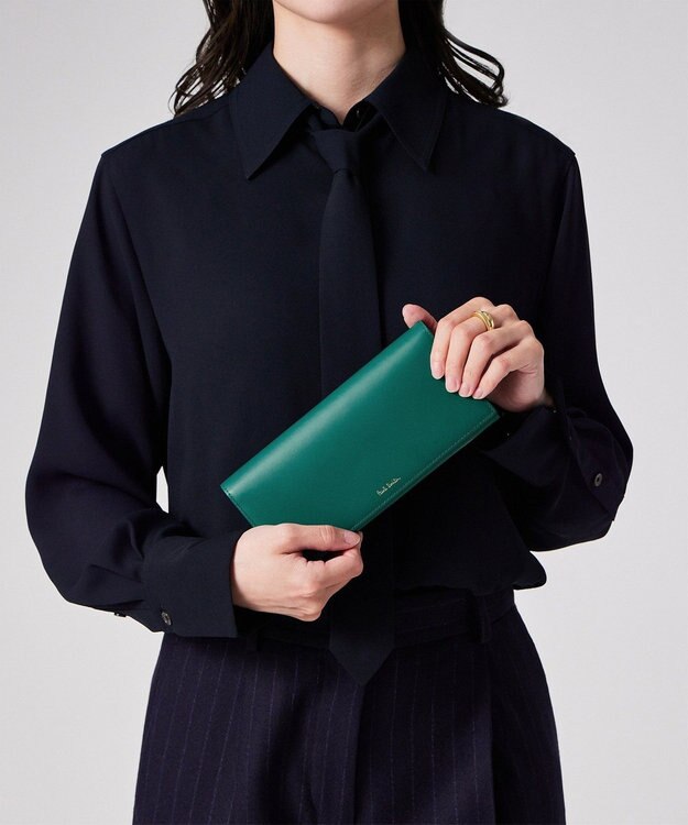 Paul Smith スワールカットカードレイヤー 長財布 ブルーグリーン