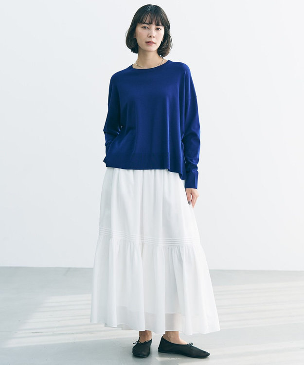 UNFILO 【リピート率の高さが魅力！毎シーズン大好評】マイビューティニット クルーネック ディープブルー