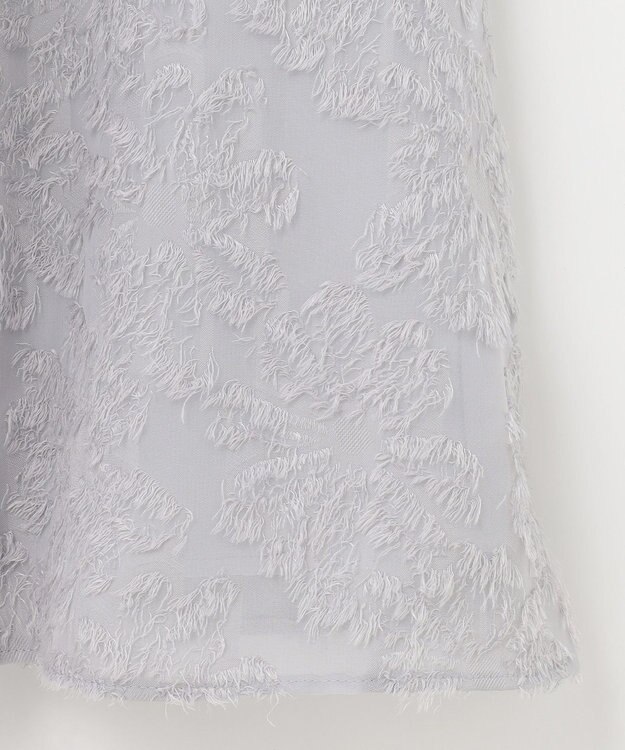 ANY SIS 【洗える】フェザーフラワージャカード スカート ライトグレー