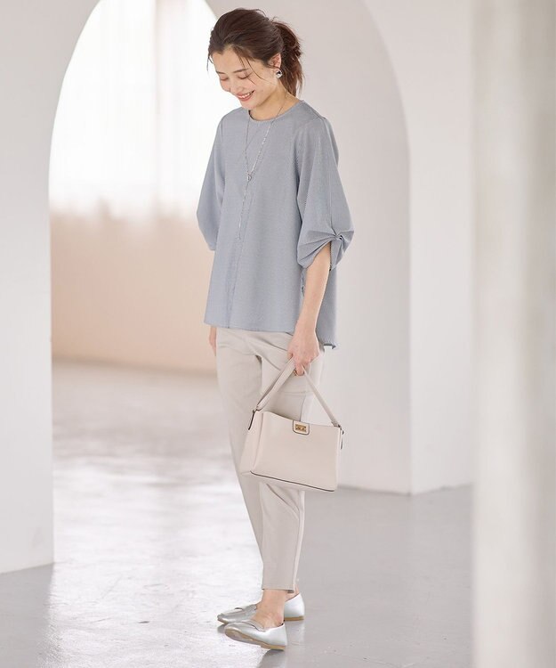 ANY 【洗濯機可】サッカーストライププルオーバー ネイビーストライプ