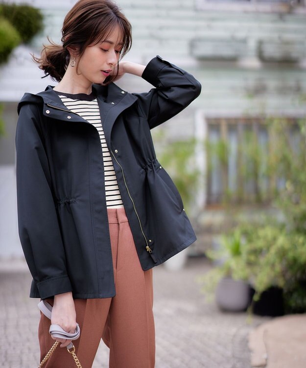 ANY SIS 【洗える】フレアースリーブ ニット ネイビーボーダー