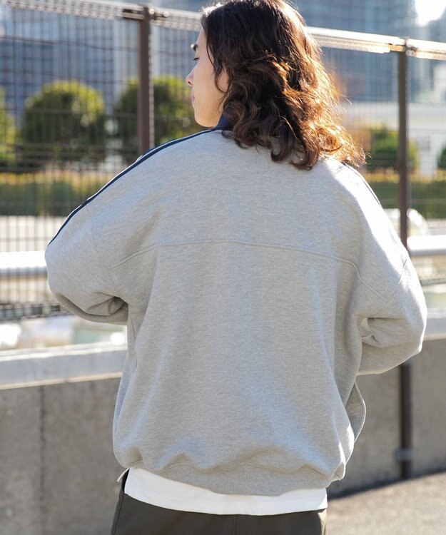 WEGO ヘビーウエイトラインスリーブプルオーバー 杢グレー