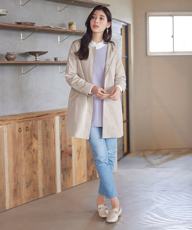 Tiaclasse 【新色追加・洗える・撥水】ドロストマウンテンパーカー ライトベージュ