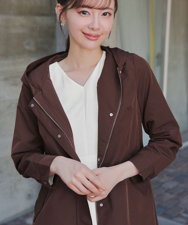 Tiaclasse 【新色追加・洗える・撥水】ドロストマウンテンパーカー ブラウン