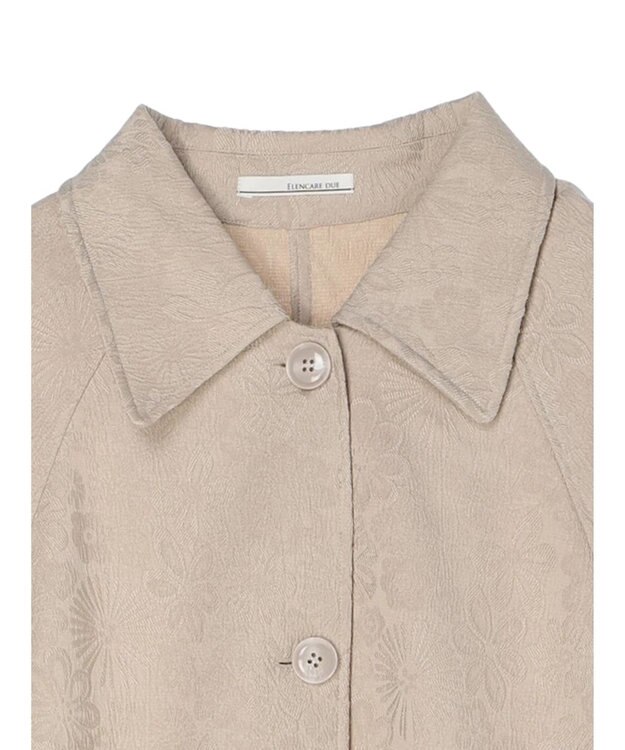 Green Parks ・ＥＬＥＮＣＡＲＥ　ＤＵＥ　ジャカードステンカラーコート Beige