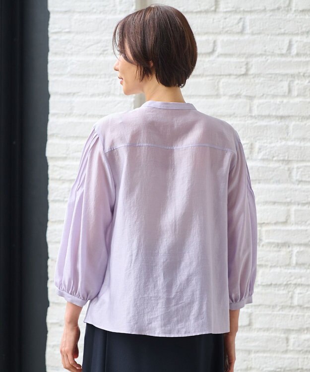 自由区 【洗える】エアーフロストタンブラー ブラウス パープル系