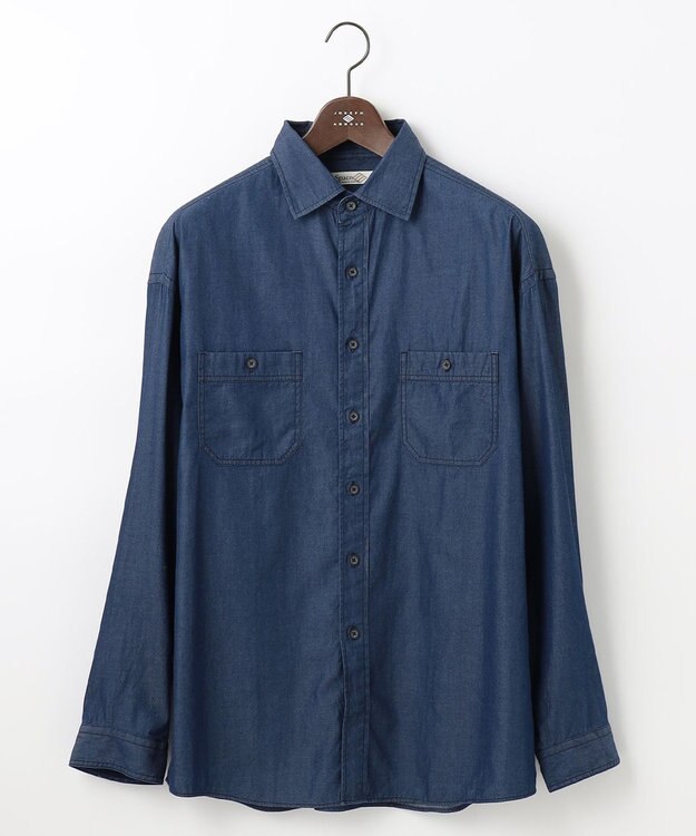 JOSEPH ABBOUD MOUNTAIN 【SPACE／UNISEX】Fine Count INDIGO シャツ ネイビー系
