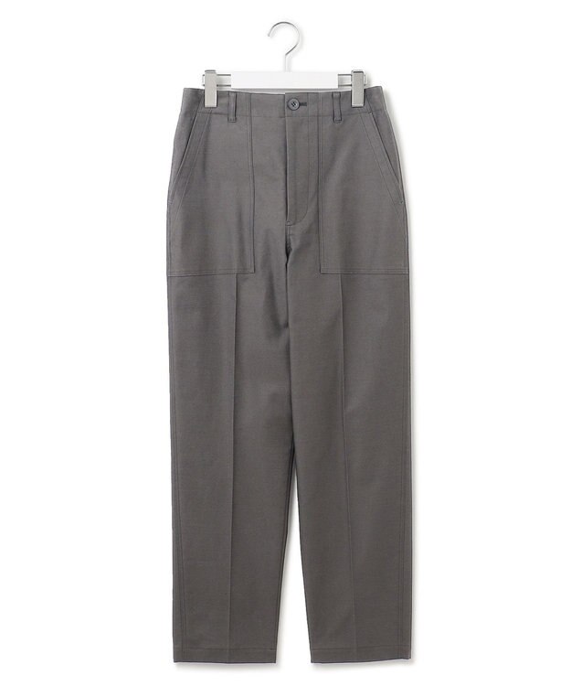 23区 【SLOW/洗える】バックサテンストレッチ ベイカーパンツ グレー系