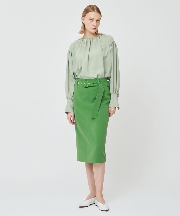 BEIGE， IRIS / ラウンドネックブラウス Sage