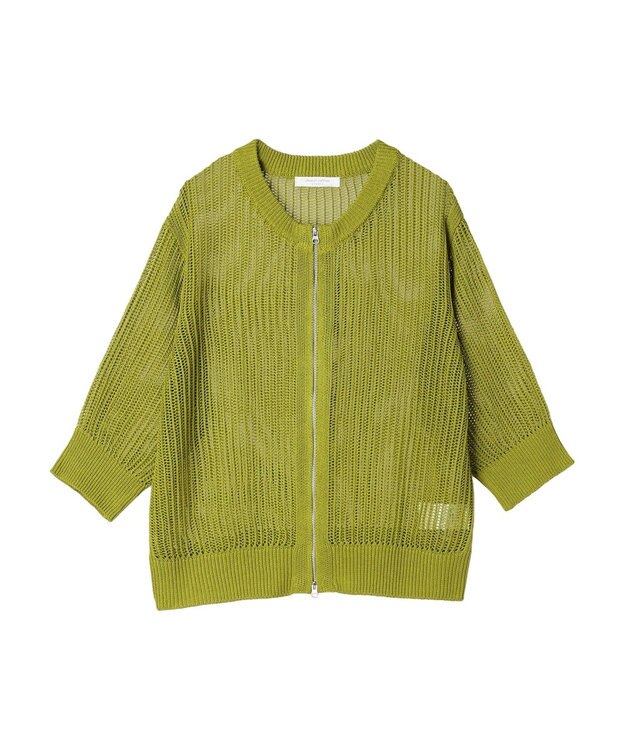 Green Parks Ｚｉｐ付メッシュカーディガン Green