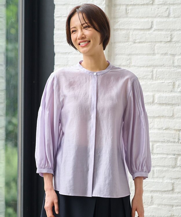 自由区 【洗える】エアーフロストタンブラー ブラウス パープル系