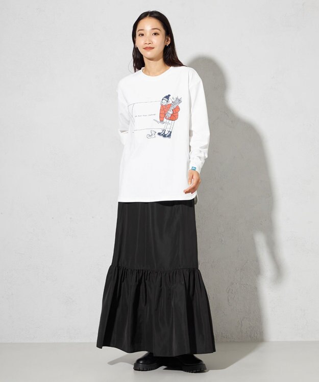 SHARE PARK LADIES 【LADIES】吸水速乾 フロントプリントTシャツ ホワイト