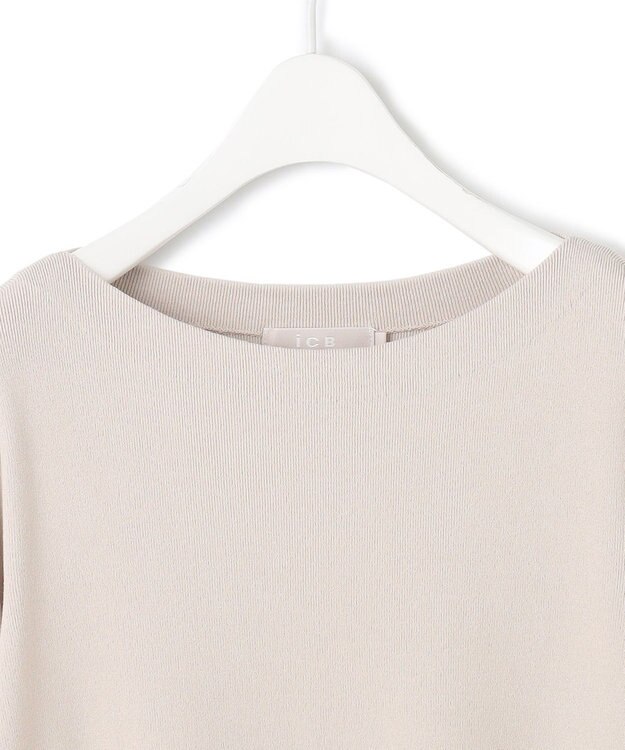 ICB 【洗える】 クロスコンビ デザインニットプルオーバー トープ系