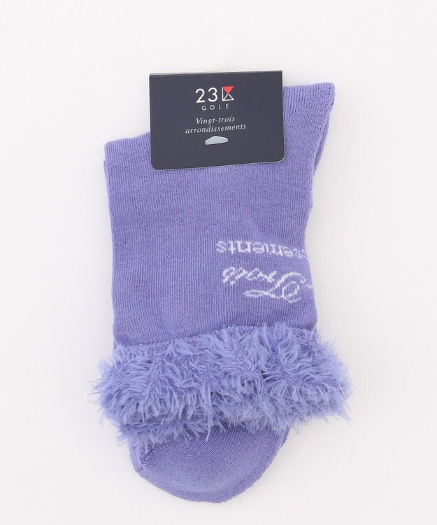 23区GOLF 【WOMEN】ふわもこボアニットソックス 18cm ライラック系