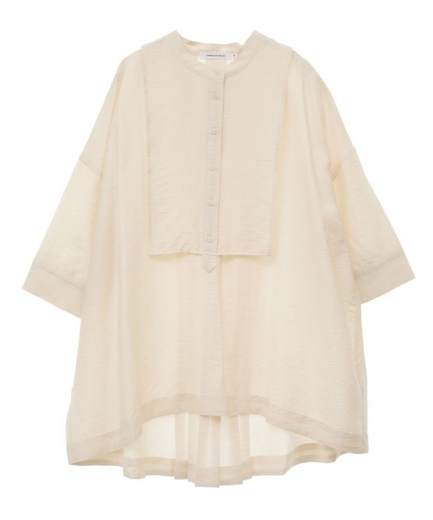 AMERICAN HOLIC 【WEB限定】接触冷感バンドカラーチュニック Ivory