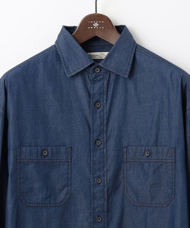 JOSEPH ABBOUD MOUNTAIN 【SPACE／UNISEX】Fine Count INDIGO シャツ ネイビー系