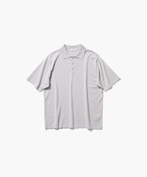 ATON FRESCA KNIT | ポロシャツ GRAY