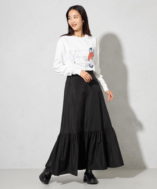 SHARE PARK LADIES 【LADIES】吸水速乾 フロントプリントTシャツ ホワイト