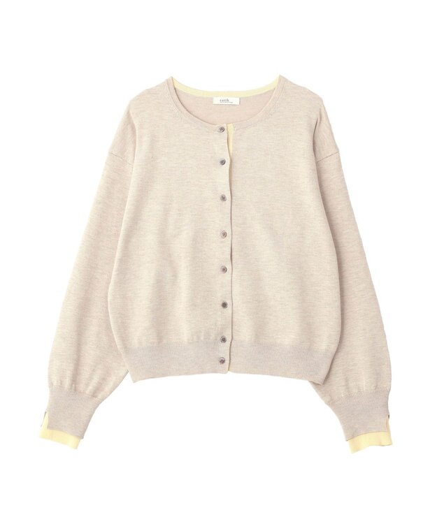 earth music&ecology 【予約】カラーコンビニットカーディガン ベージュ