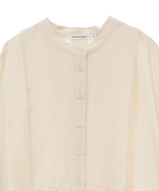 AMERICAN HOLIC 【WEB限定】接触冷感バンドカラーチュニック Ivory