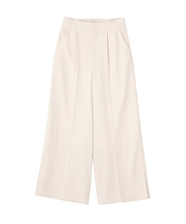 YECCA VECCA 【接触冷感】COOLスリットワイドパンツ Ivory