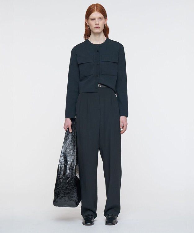 JOSEPH フルニードルビスコース　ニットジャケット Black