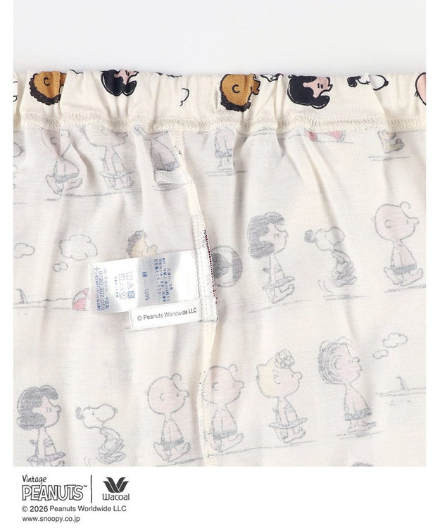 WACOAL PEANUTS ボトムス 8分丈 綿100%(本体) スヌーピー レディース FOT269 /ワコール アイボリー