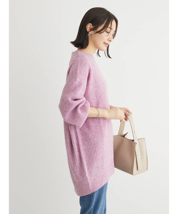 Green Parks ＭＩＸ畦ニットチュニック Purple