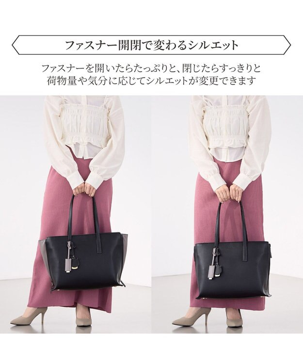 ACE BAGS & LUGGAGE Jewelna Rose OLバッグ・セレム  横型トートバッグ A4サイズ 16189 ジュエルナローズ cs ブラック