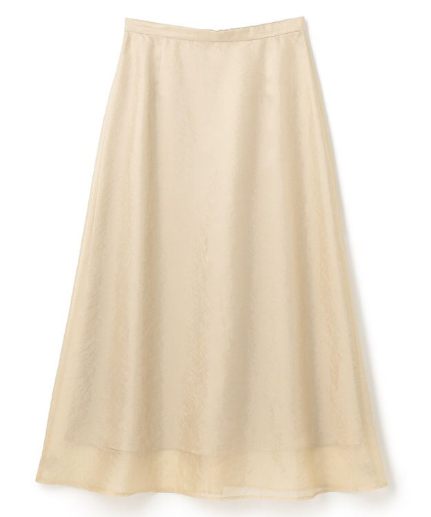 uncrave 【手洗い可】リンクルオーガンジー フレアスカート（uncrave STANDARD） ベージュ