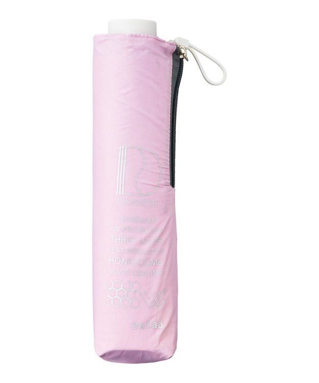 MOONBAT ハニカム断熱パラソル グラデーション 折りたたみ傘 晴雨兼用 日傘 一級遮光 UV ペールピンク