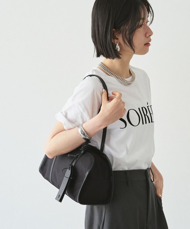 russet コーデュラナイロンワイドミニボストンバッグ（CE-1754-WEB） Black