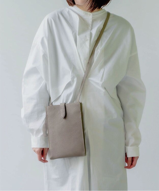 Atelier nuu 日本製 本革 lim ミニショルダー グレージュ
