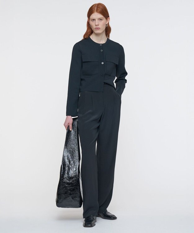 JOSEPH フルニードルビスコース　ニットジャケット Black