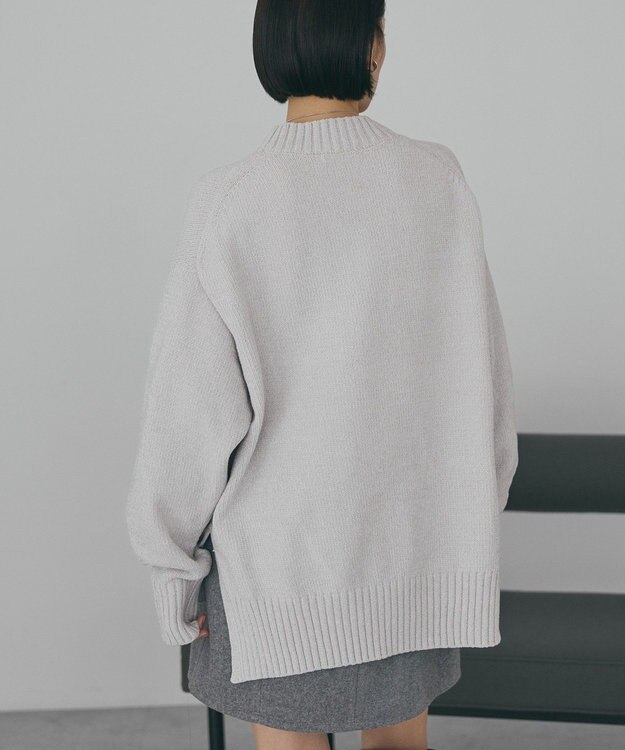 AMERICAN HOLIC ベロアモールニットプルオーバー Light Gray