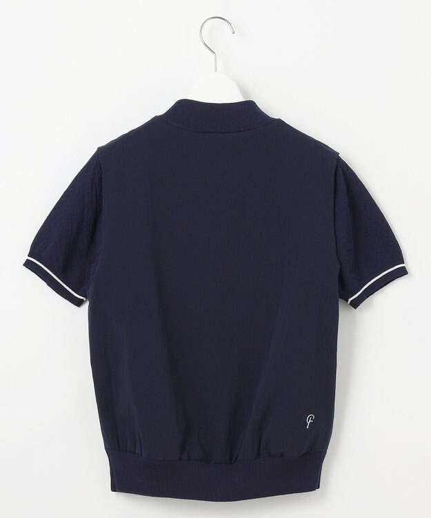 23区GOLF 【23Fondation/WOMEN】レイヤード風 コンビモックネック ネイビー系