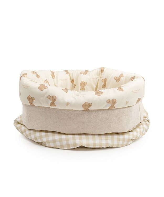 PET PARADISE ペットパラダイス くまちゃん クール 筒型 寝袋 《アイス柄》 ベージュ