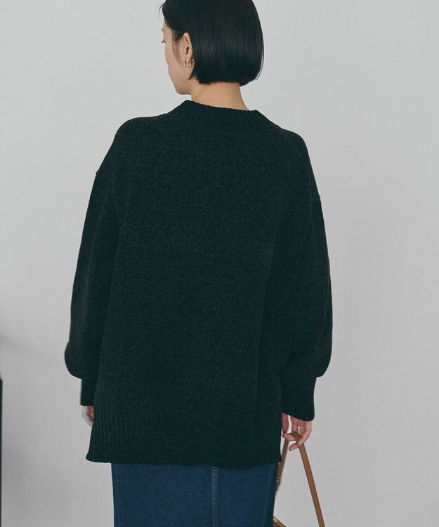 AMERICAN HOLIC ベロアモールニットプルオーバー Black