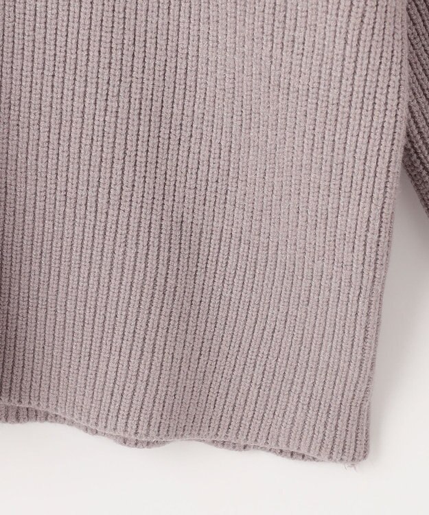 ANY L 【洗濯機可】ジップアップニットブルゾン グレージュ