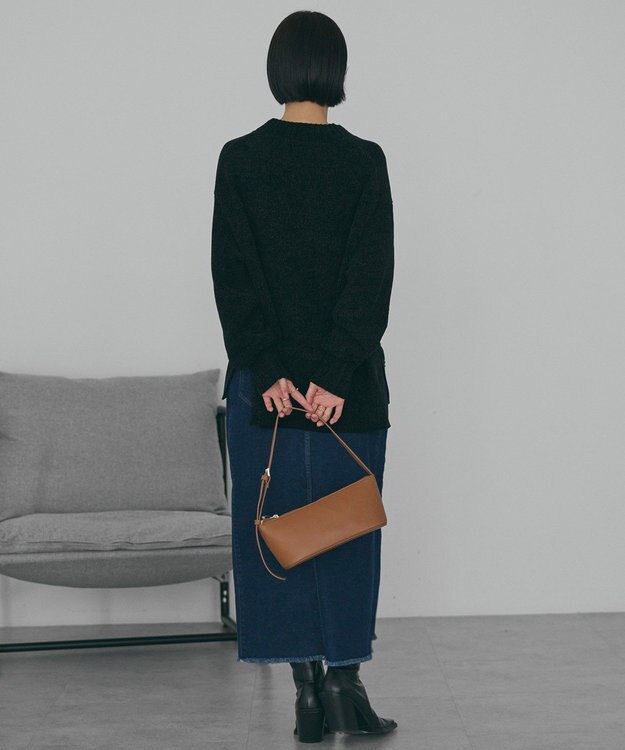 AMERICAN HOLIC ベロアモールニットプルオーバー Black