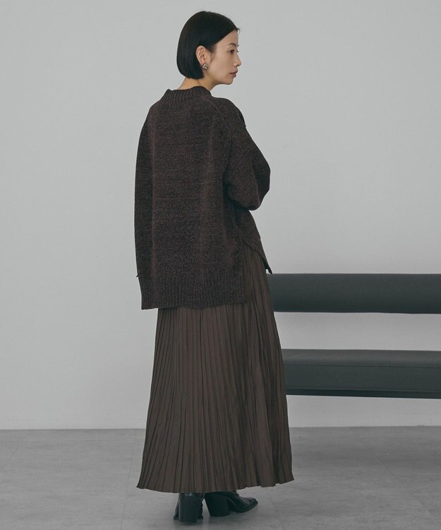 AMERICAN HOLIC ベロアモールニットプルオーバー Brown