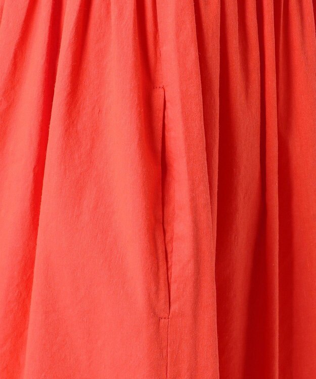 23区 L 【R(アール)】NALYA リネンヴィスストレッチ ウエスト切替ワンピース ブラッドオレンジ系