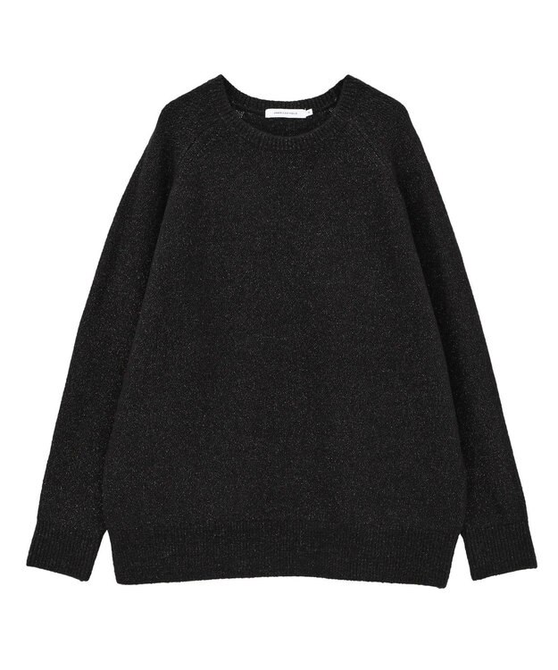 AMERICAN HOLIC ラグランラメニットプルオーバー Black