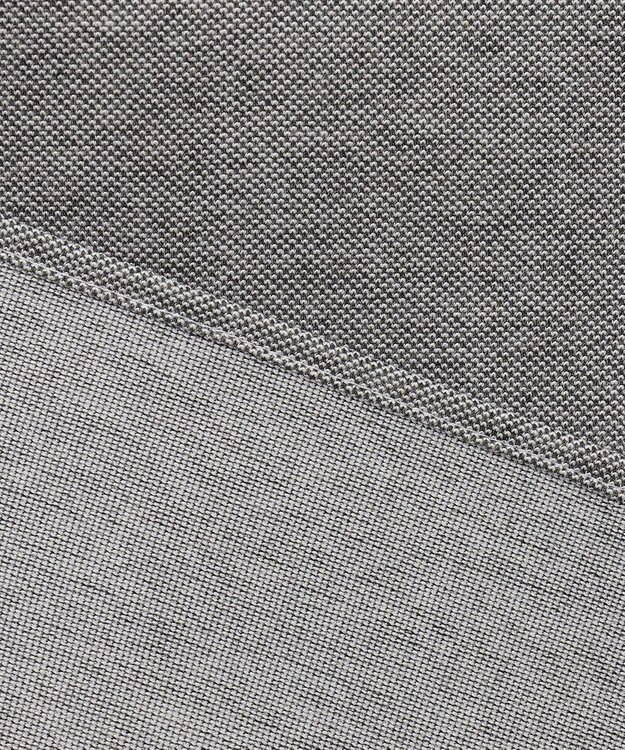 GOTAIRIKU 【吸汗速乾】クールマックス鹿の子 半袖ビズシャツ_ボタンダウン ライトグレー系