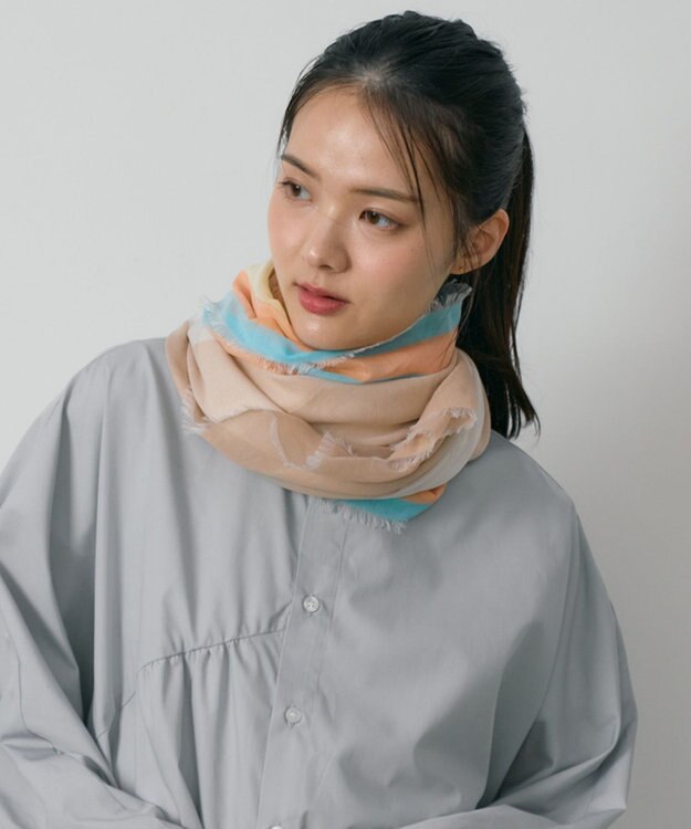 POLS 極細コットンストール オレンジ