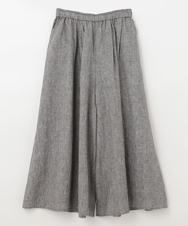 ANY 【接触冷感・UVケア】清涼リネン ガウチョパンツ グレンチェック